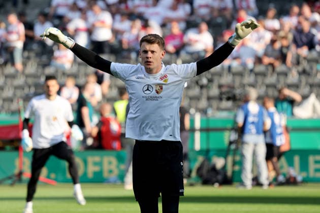 23.05.26 DFB-Pokal Finale 2026 FC Bayern München - VfB Stuttgart Deutschland, Berlin, 23.05.2026, Fussball, Saison 2025 2026, DFB-Pokal Finale 2026 Berlin, FC Bayern München - VfB Stuttgart: Alexander Nübel, VfB Stuttgart.