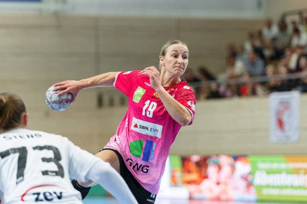 Lea Gruber (Halle, 19), SV Union Halle-Neustadt vs. BSV Sachsen Zwickau, Handball Bundesliga Frauen, Play-Offs 5-11 Spieltag 6, Saison 2025 26, 23.05.2026 Halle SWH Arena Sachsen-Anhalt Deutschland