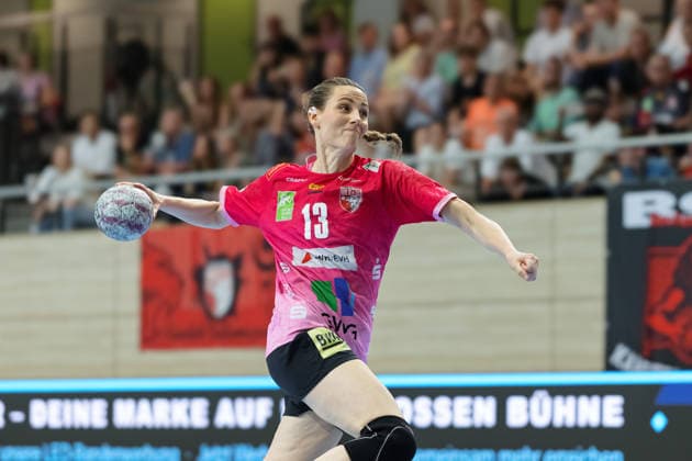 Madeleine Östlund (Halle, 13), SV Union Halle-Neustadt vs. BSV Sachsen Zwickau, Handball Bundesliga Frauen, Play-Offs 5-11 Spieltag 6, Saison 2025 26, 23.05.2026 Halle SWH Arena Sachsen-Anhalt Deutschland