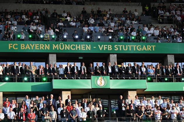 23.05.2026, xsltx, Fussball DFB Pokal Finale, FC Bayern München - VfB Stuttgart v.l. Die Ehrenloge (DFL DFB REGULATIONS PROHIBIT ANY USE OF PHOTOGRAPHS as IMAGE SEQUENCES and or QUASI-VIDEO) Berlin