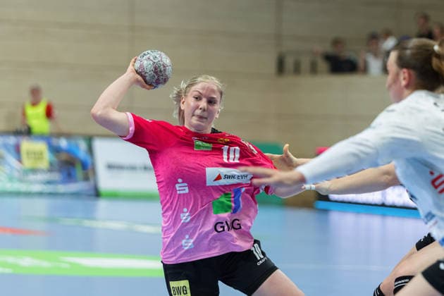 Viktoria Marksteiner (Halle, 10), SV Union Halle-Neustadt vs. BSV Sachsen Zwickau, Handball Bundesliga Frauen, Play-Offs 5-11 Spieltag 6, Saison 2025 26, 23.05.2026 Halle SWH Arena Sachsen-Anhalt Deutschland