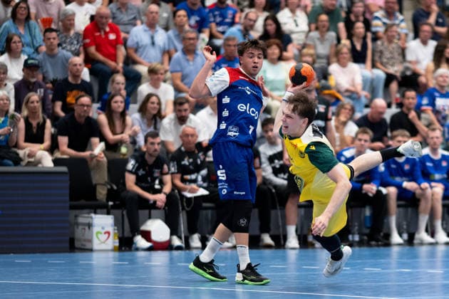 Linus Kutz (VFL Eintracht Hagen, 34), beim Wurf HBW Balingen Weilstetten vs. VFL Eintracht Hagen, Handball, 2. Bundesliga, 33. Spieltag, Saison 2025 2026, 23.05.2026, Eibner-Pressefoto Andreas Ulmer HBW Balingen Weilstetten vs. VFL Eintracht Hagen, Handball, 2. Bundesliga, 33. Spieltag, Saison 2025 2026, 23.05.2026, Balingen Copyright: xEibner-Pressefoto AndreasxUlmerx EP_AUR