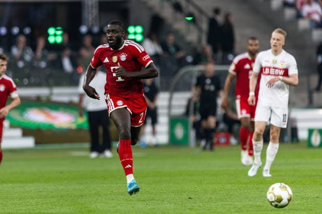 GER, DFB-Pokalfinale, Training und Pressekonferenz, FC Bayern München - VfB Stuttgart. 23.05.2026, Olympiastadion, Olympiastadion, GER, DFB-Pokalfinale, Training und Pressekonferenz, FC Bayern München - VfB Stuttgart. Dayot Upamecano (FC Bayern München 2) Einzelaktion Aktion Â