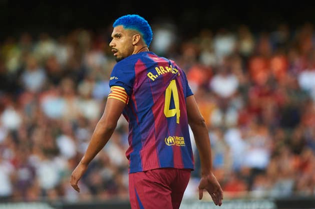 Ronald Araujo FC Barcelona, Barca during the LaLiga EA Sports match between Valencia CF and FC Barcelona at Estadio de Mestalla on May 23, 2026 in Valencia, Spain. (Photo by Maria Jose Segovia DeFodi Images) -