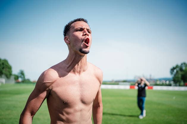 Niedersachsen-Pokal: TuS Bersenbrück vs. Lüneburger SK, 23.05.2026 Wilson Alex Pinto Coelho Junior (Lüneburger SK Hansa, 16) JUBEL, EMOTIONEN, das Team vom Lüneburger SK feiert den Pokalsieg gegen den TuS Bersenbrück. Pokalsieger: TuS Bersenbrück vs. Lüneburger SK am 23.05.2026 im August-Wenzel-Stadion, Barsinghausen Copyright: xBEAUTIFULxSPORTS Tonhäuserx