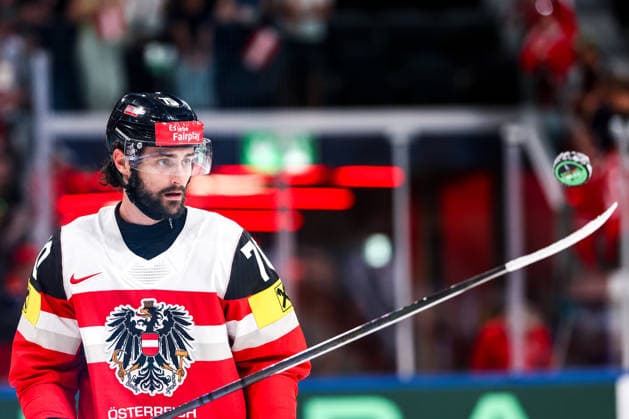 Ice hockey, Eishockey - IIHF WC 2026 ZURICH,SWITZERLAND,23.MAY.26 - ICE HOCKEY - IIHF Ice Hockey World Championship, WM, Weltmeisterschaft 2026, group stage, Austria vs Germany. Image shows Benjamin Nissner (AUT).  GEPAxpictures xMaticxKlansek