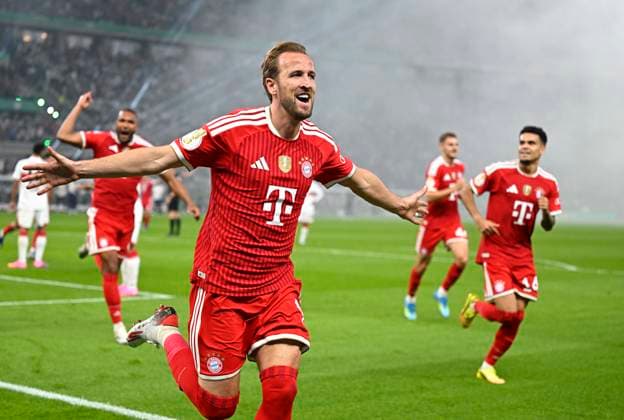 23.05.2026, Fussball DFB-Pokal 2025 2026, Finale, FC Bayern München - VfB Stuttgart, im Olympiastadion Berlin. Harry Kane (FC Bayern München) jubelt