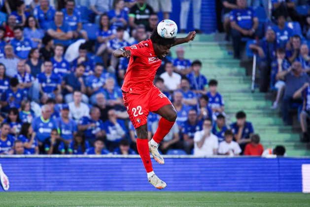 Getafe vs. Osasuna, on the 38th matchday of the 2025 26 Spanish First Division May 23, 2026, Getafe, Madrid, Spain: Boyomo during the Spanish championship LaLiga football match between Getafe and Osasuna on 23 May 2026 at Estadio El Coliseum in Getafe, Madrid, Spain. Madrid Madrid Spain Copyright: xAlejandroxMatiasx