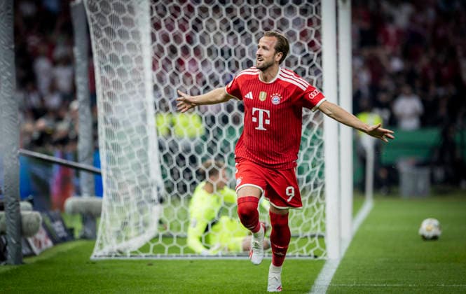 Berlin, Germany. 23rd Mai 2026. Goal celebration: Harry Kane (FCB) Bayern München - VfB Stuttgart 23.05.2026