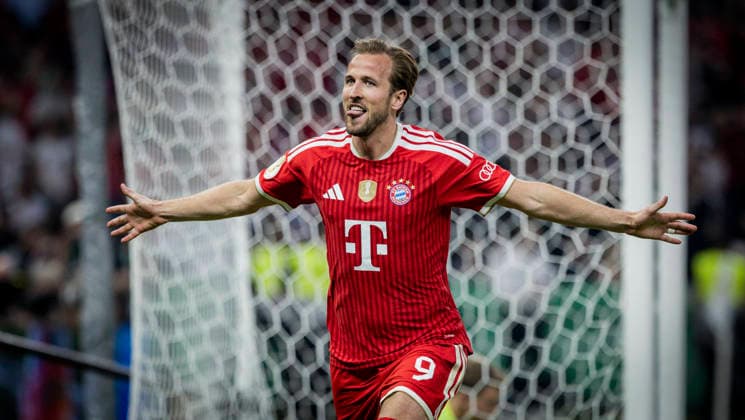 Berlin, Germany. 23rd Mai 2026. Goal celebration: Harry Kane (FCB) Bayern München - VfB Stuttgart 23.05.2026