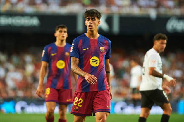 Marc Bernal FC Barcelona, Barca during the LaLiga EA Sports match between Valencia CF and FC Barcelona at Estadio de Mestalla on May 23, 2026 in Valencia, Spain. (Photo by Maria Jose Segovia DeFodi Images) -
