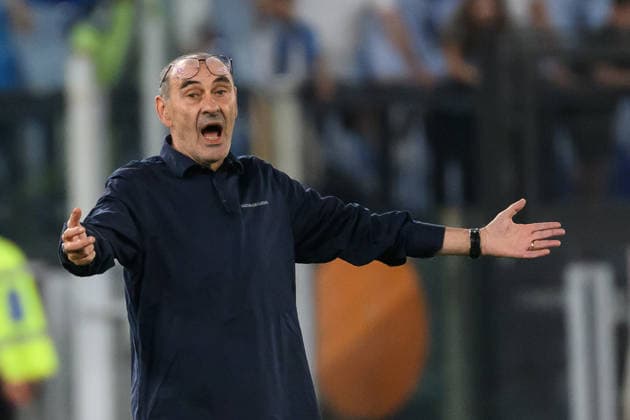Maurizio Sarri, head coach of SS Lazio, reacts during the Serie A 2025 2026 football match between SS Lazio and Pisa SC 1909 at Stadio Olimpico in Rome (Italy), May 23, 2026. AndreaxStaccioli