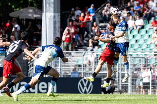 Finaltag der Amateure 2026: SC Fortuna Köln - FC Viktoria Köln; Sportpark Höhenberg, Köln; 23.05.2026 Taylan Duman (FC Viktoria Köln, 4), Georg Strauch (SC Fortuna Köln, 11) Finaltag der Amateure 2026: SC Fortuna Köln - FC Viktoria Köln; Sportpark Höhenberg, Köln; 23.05.2026 Copyright: xBEAUTIFULxSPORTS Buriakovx