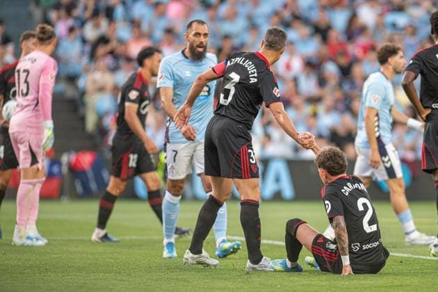 ESP RC celta v Elche Club de Futbol La Liga Azpilicueta and Carmona of Sevilla FC and of RC Celta during La Liga ,2025 2026,between RC Celta and SEvilla FC,final match 38 at Abanca Balaidos Stadium on May 23,2026 in Vigo Spain Vigo Pontevedra Spain Football Copyright: xLuisxLorenzoxAGENCIAxLOFx