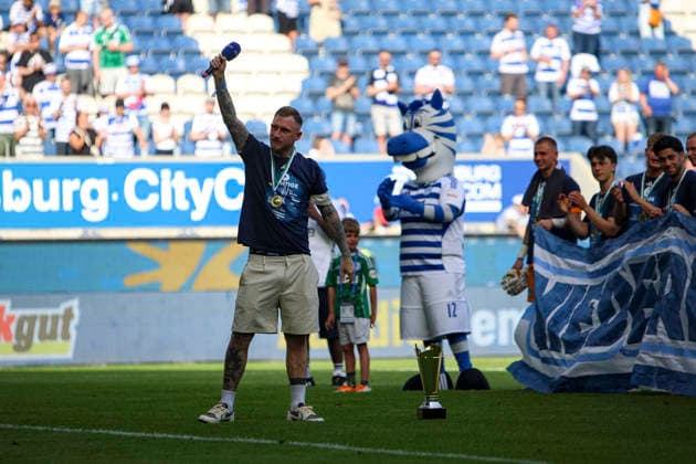 23.05.2026, GER, Fussball, Herren, Niederrheinpokal Finale, Saison 2025 2026, SC St. Tönis - MSV Duisburg Alexander Ali Hahn (MSV Duisburg) gestikuliert, Gestik und Mimik Duisburg schauinsland-reisen-Arena Nordrhein-Westfalen Deutschland Copyright: xAdrianxSchlüterx