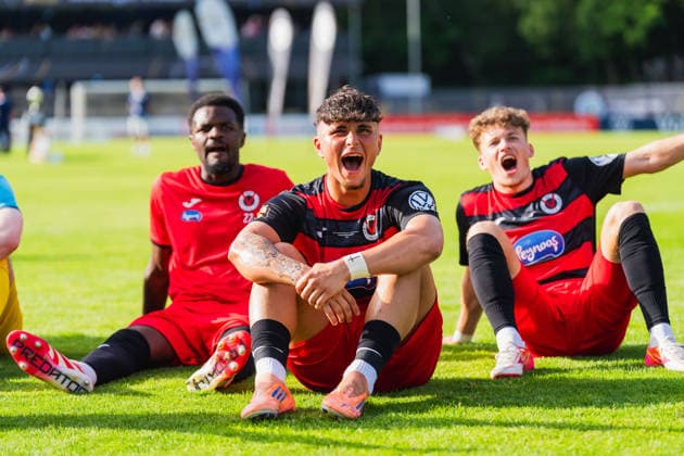 Diego Perri (Viktoria Köln, 25) Jubelschrei Fortuna Köln vs. FC Viktoria Köln, Fussball, Landespokal Mittelrhein 2025 26, Finale, Saison 2025 26, 23.05.2026, Fortuna Köln vs. FC Viktoria Köln, Fussball, Landespokal Mittelrhein, Finale, Saison 2025 26, 23.05.2026 Köln Copyright: xEibner-Pressefoto LukasxBaldygax EP_LBA