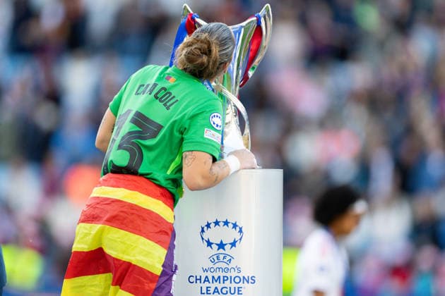 OSLO, NORWAY - MAY 23: Goalkeeper Cata Coll of Barcelona are seen after the UEFA Womens Champions League final match between Barcelona and OL Lyonnes at Ullevaal Stadium on May 23, 2026 in Oslo, Norway. (Photo by Ane Frosaker Sports Press Photo)  Copyright: xAnexFrosakerx xSPPx Sportspressphoto_152811