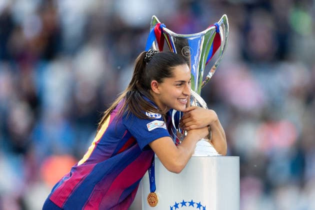 OSLO, NORWAY - MAY 23: Kika Nazareth of Barcelona are seen after the UEFA Womens Champions League final match between Barcelona and OL Lyonnes at Ullevaal Stadium on May 23, 2026 in Oslo, Norway. (Photo by Ane Frosaker Sports Press Photo)  Copyright: xAnexFrosakerx xSPPx Sportspressphoto_152825