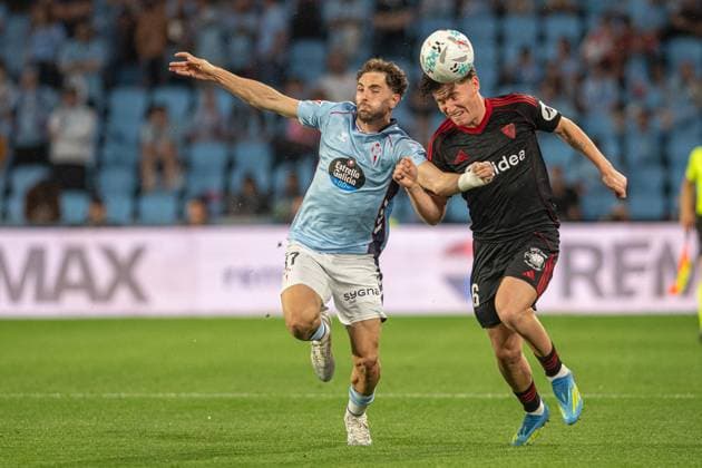 ESP RC celta v Elche Club de Futbol La Liga Joaquin Martinez Oso of Sevilla FC and Javi Rueda of RC Celta during La Liga ,2025 2026,between RC Celta and SEvilla FC,final match 38 at Abanca Balaidos Stadium on May 23,2026 in Vigo Spain Vigo Pontevedra Spain Football Copyright: xLuisxLorenzoxAGENCIAxLOFx