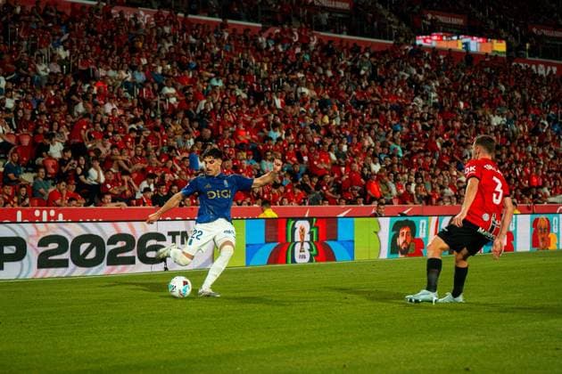 RECORD DATE NOT STATED ESP: LaLiga EA Sports RCD Mallorca v Real Oviedo Nacho Vidal of Real Oviedo shoot during LaLiga EA Sports, between RCD Mallorca v Real Oviedo played at Son Moix Stadium in Mallorca on May 23th, 2026 in Spain; Mallorca Spain Futbol Copyright: xAgenciaxLOFx