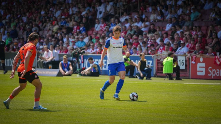 Fußball, Herren, Saison 2025 2026, Landespokal Brandenburg, Finale, Finaltag der Amateure, FC Energie Cottbus vs. VfB 1921 Krieschow, Samstag 23.05.2026, LEAG Energie Stadion Cottbus, Im Bild: Jannis fuchs (Krieschow) Brandenburg Deutschland