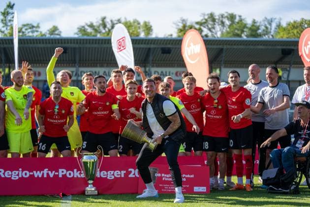 , Stuttgarter Kickers vs. SG Sonnenhof Großaspach, Fussball, WFV-Pokal, Finale, 23.05.2026 Stuttgart-Degerloch Baden-Wuerttemberg Deutschland