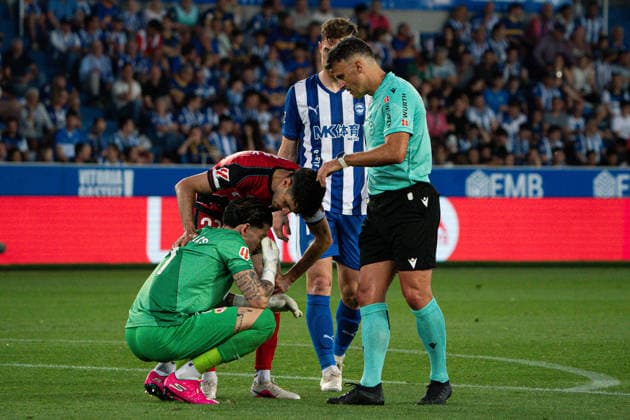 VITORIA, SPAIN - May 23: during the LaLiga match between Deportivo AlavÃ s and Rayo Vallecano at Mendizorrotza Stadium on May 23, 2026 in Vitoria, Spain. (Photo by Ibai Tudanca) Copyright: xIbaixTudancax