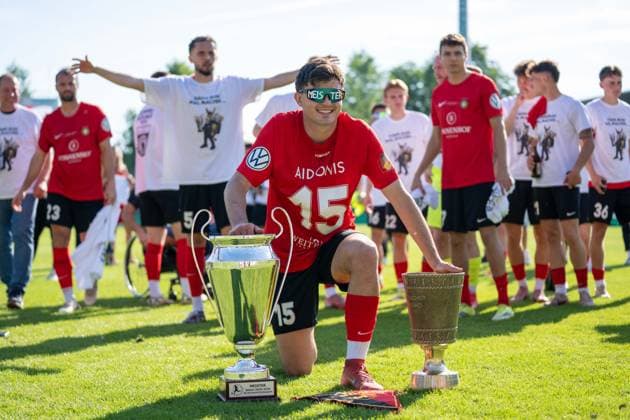 Antonis Aidonis (SG Sonnenhof Großaspach, 15), Stuttgarter Kickers vs. SG Sonnenhof Großaspach, Fussball, WFV-Pokal, Finale, 23.05.2026 Stuttgart-Degerloch Baden-Wuerttemberg Deutschland