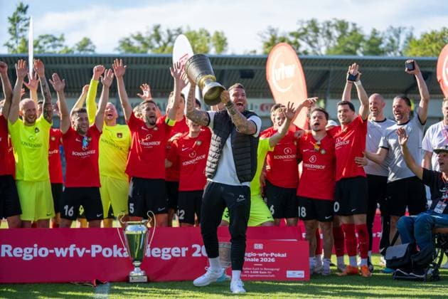 , Stuttgarter Kickers vs. SG Sonnenhof Großaspach, Fussball, WFV-Pokal, Finale, 23.05.2026 Stuttgart-Degerloch Baden-Wuerttemberg Deutschland