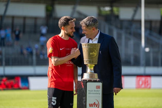 , Stuttgarter Kickers vs. SG Sonnenhof Großaspach, Fussball, WFV-Pokal, Finale, 23.05.2026 Stuttgart-Degerloch Baden-Wuerttemberg Deutschland