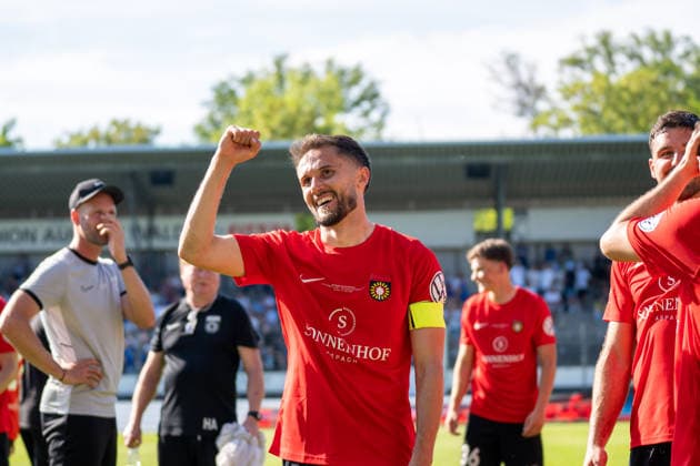 Volkan Celiktas (SG Sonnenhof Großaspach, 05) den Traenen Tränen nahe, Stuttgarter Kickers vs. SG Sonnenhof Großaspach, Fussball, WFV-Pokal, Finale, 23.05.2026 Stuttgart-Degerloch Baden-Wuerttemberg Deutschland