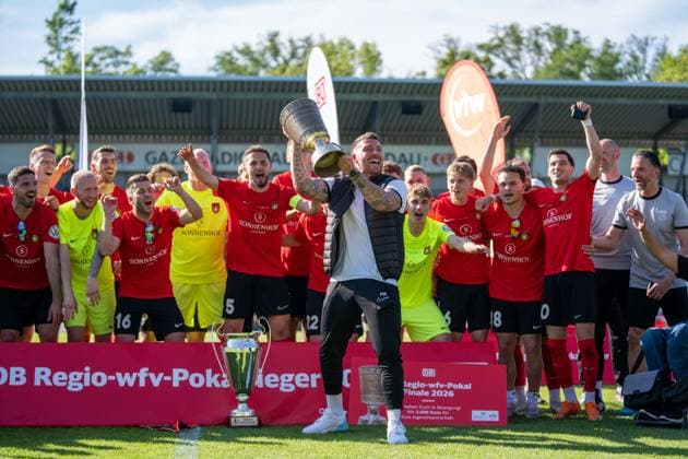 , Stuttgarter Kickers vs. SG Sonnenhof Großaspach, Fussball, WFV-Pokal, Finale, 23.05.2026 Stuttgart-Degerloch Baden-Wuerttemberg Deutschland