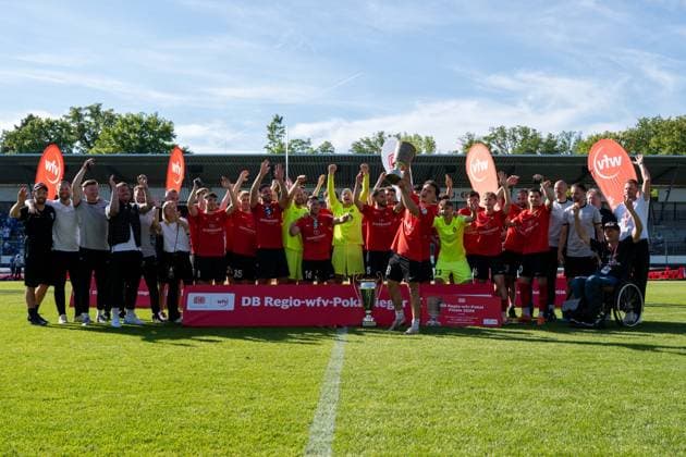 , Stuttgarter Kickers vs. SG Sonnenhof Großaspach, Fussball, WFV-Pokal, Finale, 23.05.2026 Stuttgart-Degerloch Baden-Wuerttemberg Deutschland