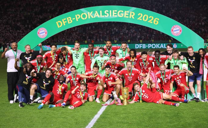 Pokalsieger FC Bayern München Fußball Fussball Finale DFB Pokal 2026 Saison 2025 2026 23.05.2026 FC Bayern München FCB vs VfB Stuttgart