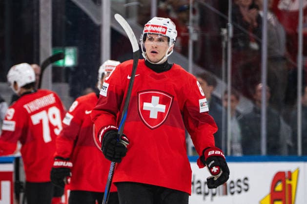 ZURICH, ZURICH - MAY 23: Nicolas Bächler of Switzerland during the 2026 IIHF World Championship, WM, Weltmeisterschaft Preliminary Round Group A match between Switzerland and Hungary at Swiss Life Arena on May 23, 2026 in Zurich, Zurich, Switzerland.  Copyright: xLivioxBaeriswylx xSPPx Sportspressphoto_152922