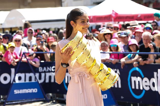 CYCLING - Giro d Italia - Stage 14 - Aosta - Pila Photo by IPA ABACAPRESS.COM85010640 - Trophy of the 109th Giro d Italia 2026, Stage 14 from Aosta to Pila, on May 23, Pila, Italy during Stage 14 - Aosta - Pila, Giro d Italia race in Pila, Italy, May 23 2026 Pila Italy  Copyright: xIPAxSport ABACAx