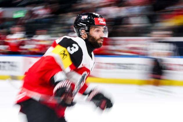 Ice hockey, Eishockey - IIHF WC 2026 ZURICH,SWITZERLAND,23.MAY.26 - ICE HOCKEY - IIHF Ice Hockey World Championship, WM, Weltmeisterschaft 2026, group stage, Austria vs Germany. Image shows Peter Schneider (AUT).  GEPAxpictures xMaticxKlansek