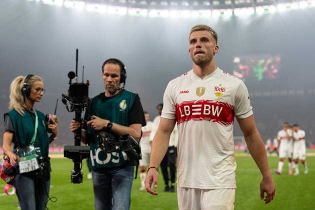 Ermedin Demirovic (VfB Stuttgart, 09) enttaeuscht Enttaeuschung nach Niederlage, GER, FC Bayern Muenchen vs. VfB Stuttgart, Fussball, Herren, DFB-Pokal, Finale, Spielzeit 2025 2026, 23.05.2026 DFL REGULATIONS PROHIBIT ANY USE OF PHOTOGRAPHS AS IMAGE SEQUENCES AND OR QUASI-VIDEO GER, FC Bayern Muenchen vs. VfB Stuttgart, Fussball, Herren, DFB-Pokal, Finale, Spielzeit 2025 2026, 23.05.2026 Berlin Copyright: xEibner-Pressefoto MaxxVincenx EP_MVN