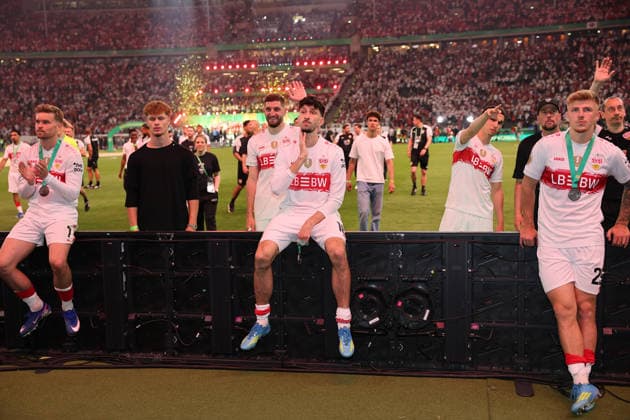 23.05.26 DFB-Pokal Finale 2026 FC Bayern München - VfB Stuttgart Deutschland, Berlin, 23.05.2026, Fussball, Saison 2025 2026, DFB-Pokal Finale 2026 Berlin, FC Bayern München - VfB Stuttgart: .VfB Enttäuschung