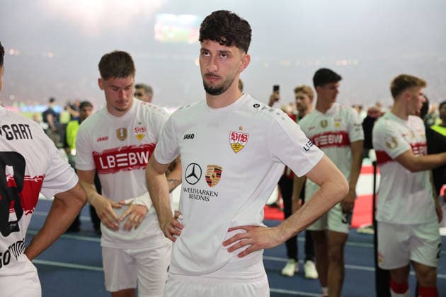 23.05.26 DFB-Pokal Finale 2026 FC Bayern München - VfB Stuttgart Deutschland, Berlin, 23.05.2026, Fussball, Saison 2025 2026, DFB-Pokal Finale 2026 Berlin, FC Bayern München - VfB Stuttgart: Atakan Karazor, VfB.