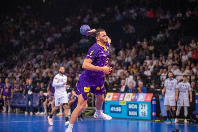 May 23, 2026, Paris, Å½Le-De-France, France: Montpellier won the 2026 handball French Cup after beating Nantes (27-24) at Accor Hotel Arena in Paris Bercy. It is the 16th title for the club from Herault that realizes the back-to-back. Ro mi Desbonnet has done 11 saved whose 3 on 7-meter throw. Paris France - ZUMAp284 20260523_zip_p284_098 Copyright: xMickaelxPintax