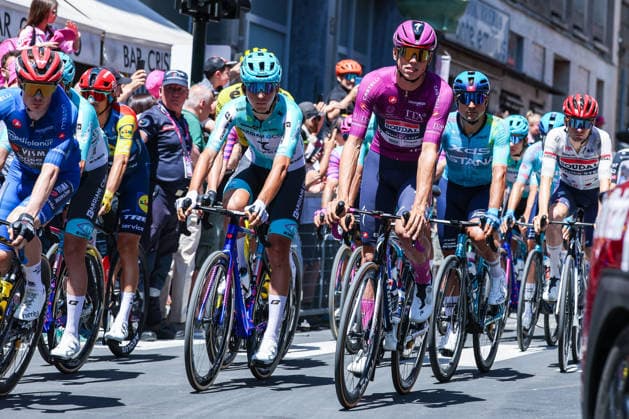 109th Giro d Italia 2026 - Stage 14 a 133km stage from Aosta to Pila - 23 05 2026 Paul Magnier of France (Soudal Quickstep) competes during the 109th Giro d Italia 2026, Stage 14 a 133km stage from Aosta to Pila UCIWT on May 23, 2026 in Aosta, Italy Copyright: xBEAUTIFULxSPORTS Carabellix
