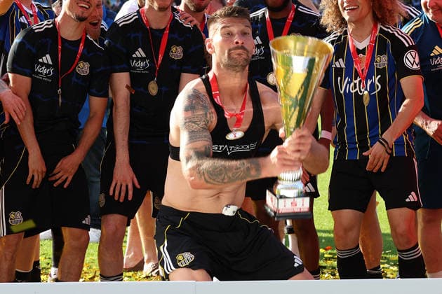 23.05.2026, xrekx, Fussball Landespokal Saarland Finale, 1.FC Saarbrücken - FC 08 Homburg v.l. Sieger Sparkassen-Pokal 2026 Kai Brünker Bruenker (1.FC Saarbruecken) (DFL DFB REGULATIONS PROHIBIT ANY USE OF PHOTOGRAPHS as IMAGE SEQUENCES and or QUASI-VIDEO) Saarbrücken