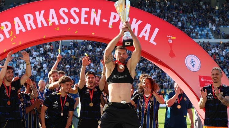 23.05.2026, xrekx, Fussball Landespokal Saarland Finale, 1.FC Saarbrücken - FC 08 Homburg v.l. Kai Brünker Bruenker (1.FC Saarbruecken) (DFL DFB REGULATIONS PROHIBIT ANY USE OF PHOTOGRAPHS as IMAGE SEQUENCES and or QUASI-VIDEO) Saarbrücken