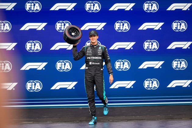 F1 - CANADIAN GRAND PRIX 2026 RUSSELL George (gbr), Mercedes AMG F1 Team W17, portrait, pole position during the Formula 1 Grand Prix du Canada 2026, 5th round of the 2026 Formula One World Championship, WM, Weltmeisterschaft from May 22 to 24, 2026 on the Circuit Gilles Villeneuve, in MontrÃ al, Canada - MontrÃ alCanada  Copyright: xDPPIx