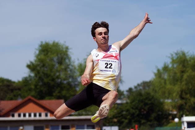 Leichtathletik, athletics, B U S Kurpfalz Gala , 23.05.2026 , Sepp Herberger Stadion Weinheim, Weitsprung Yanni Sampson, Belgien, BEL,