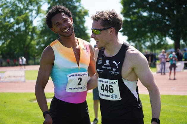 Leichtathletik, athletics, B U S Kurpfalz Gala , 23.05.2026 , Sepp Herberger Stadion Weinheim, Joshua Hartmann, Kevin Kranz