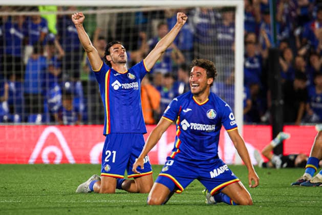 Getafe vs. Osasuna, on the 38th matchday of the 2025 26 Spanish First Division May 23, 2026, Getafe, Madrid, Spain: Getafe celebrate their clasification to the European Competition during the Spanish championship LaLiga football match between Getafe and Osasuna on 23 May 2026 at Estadio El Coliseum in Getafe, Madrid, Spain. Madrid Madrid Spain Copyright: xAlejandroxMatiasx
