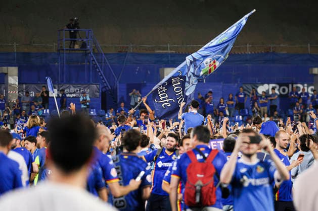 Getafe vs. Osasuna, on the 38th matchday of the 2025 26 Spanish First Division May 23, 2026, Getafe, Madrid, Spain: Getafe celebrate their clasification to the European Competition during the Spanish championship LaLiga football match between Getafe and Osasuna on 23 May 2026 at Estadio El Coliseum in Getafe, Madrid, Spain. Madrid Madrid Spain Copyright: xAlejandroxMatiasx