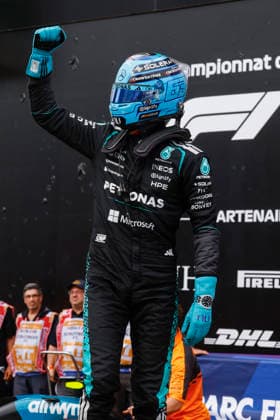 Montreal 2026, Montreal, Quebec, Canada, FIA F1 GP Canada, 63 RUSSELL George (gbr), Mercedes AMG F1 Team W17 winning pole position, Qualifying Montreal Canada